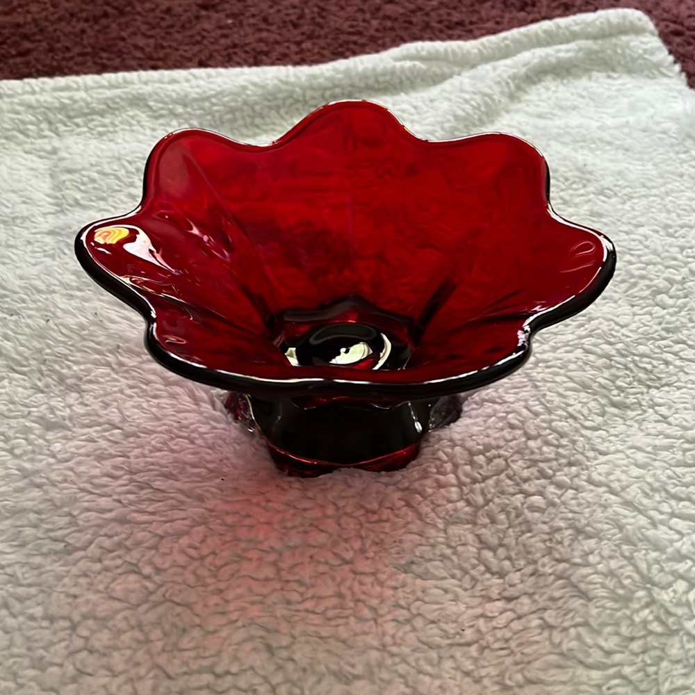 Teleflora Vintage Glass Flower Dish